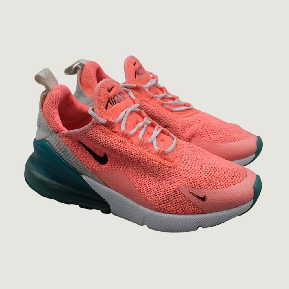 Nike Air Max 270 Sneakers 8 Coral Teal AH6789-800 Running Shoes